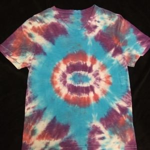 Handmade tie dye calvin klein v neck mens large